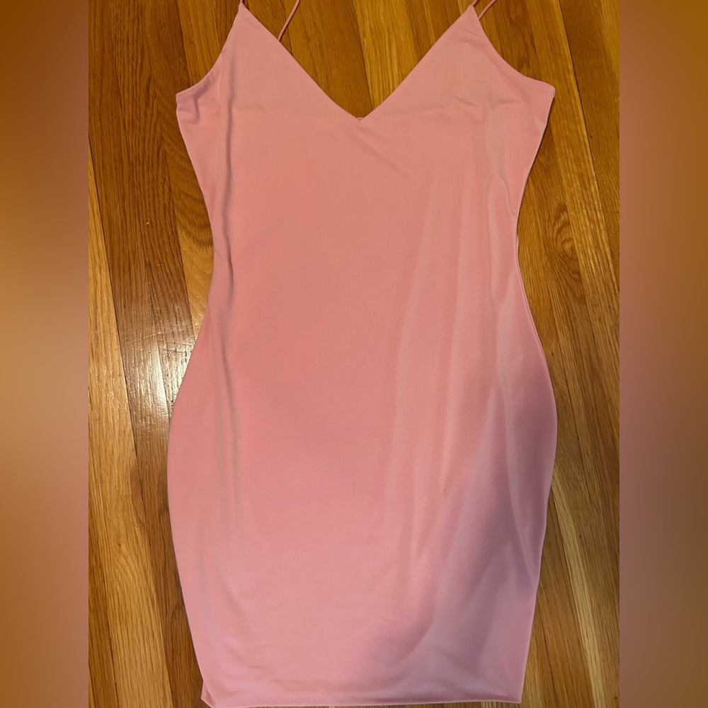 Pink mini dress
